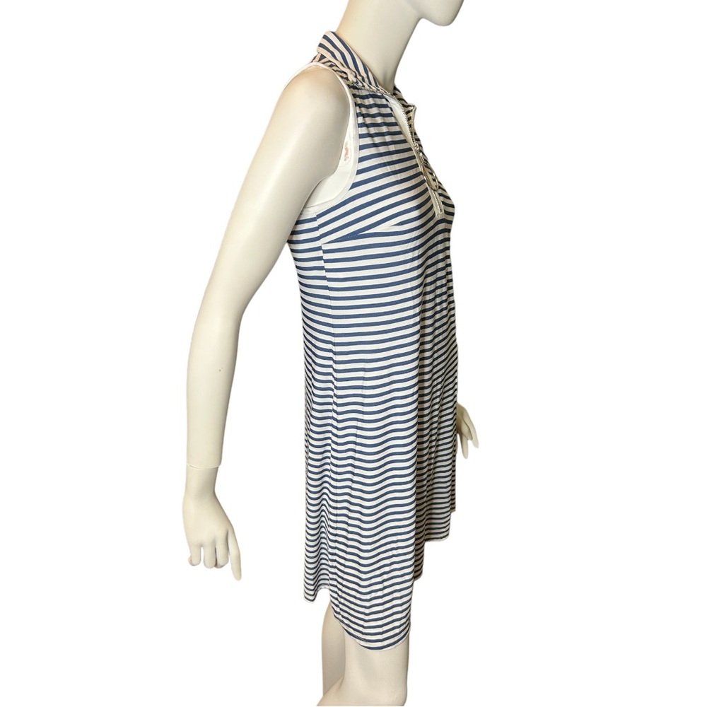 Ivy Lane Stripe Dress Navy White Mod Small - Picture 4 of 13